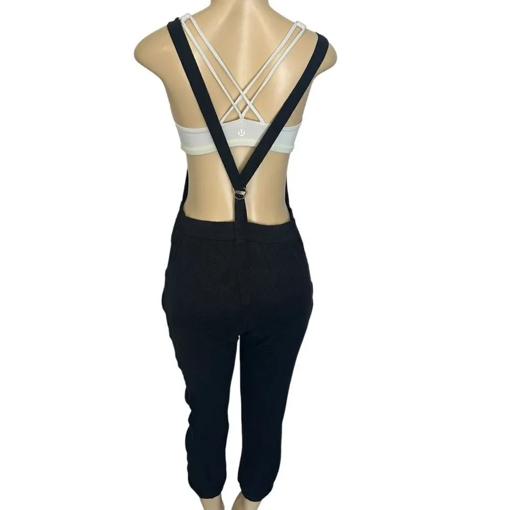 FLYNN SKYE x revolve Jumpsuit black snake print jogger y back Overalls size 1 sm